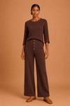 BLUSA HERITAGE IPANEMA RECORTE CAFE